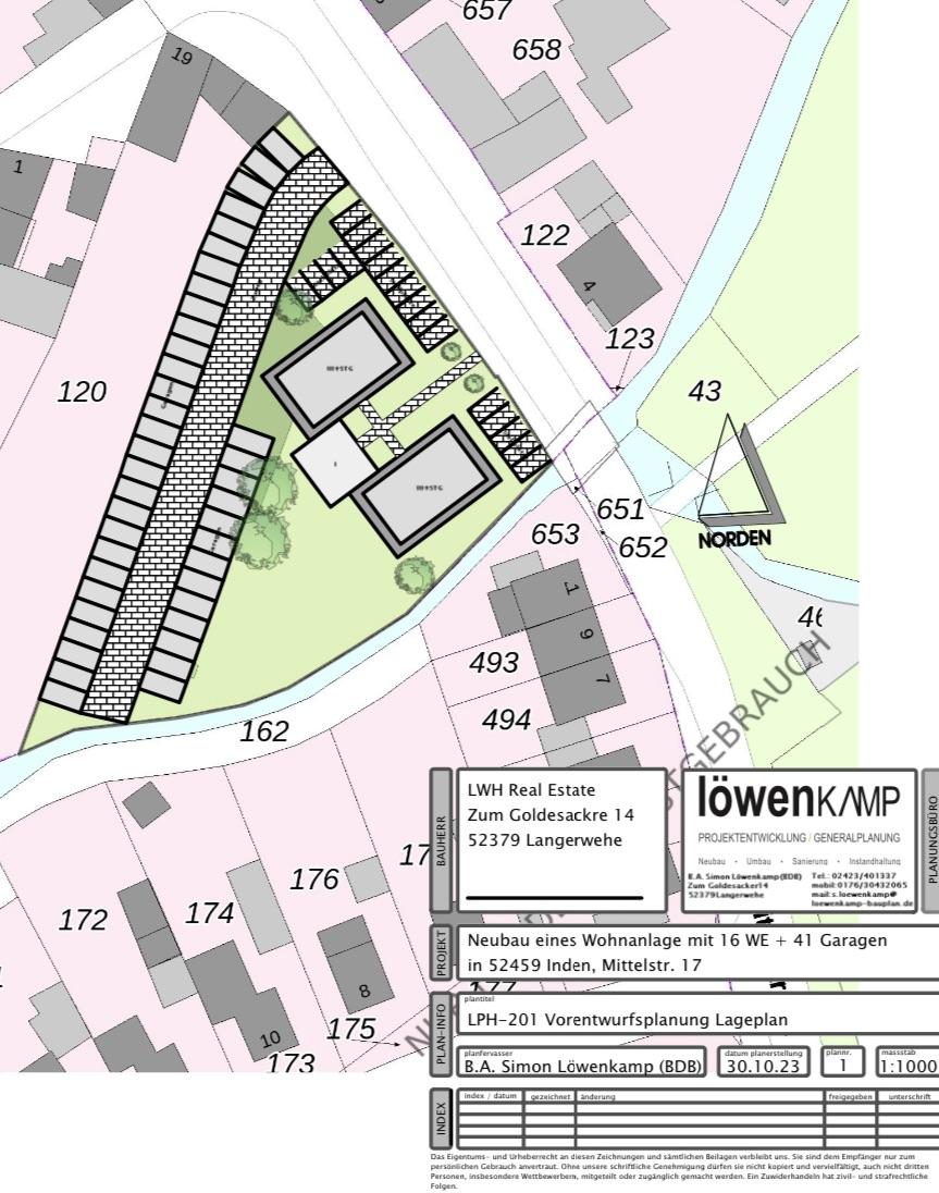 Baugrundstück in BESTER Lage / ideal für die Bebbaung mit zwei Mehrfamilienhäuser mit 16 WE und einem Garagenhof - Bild# 2